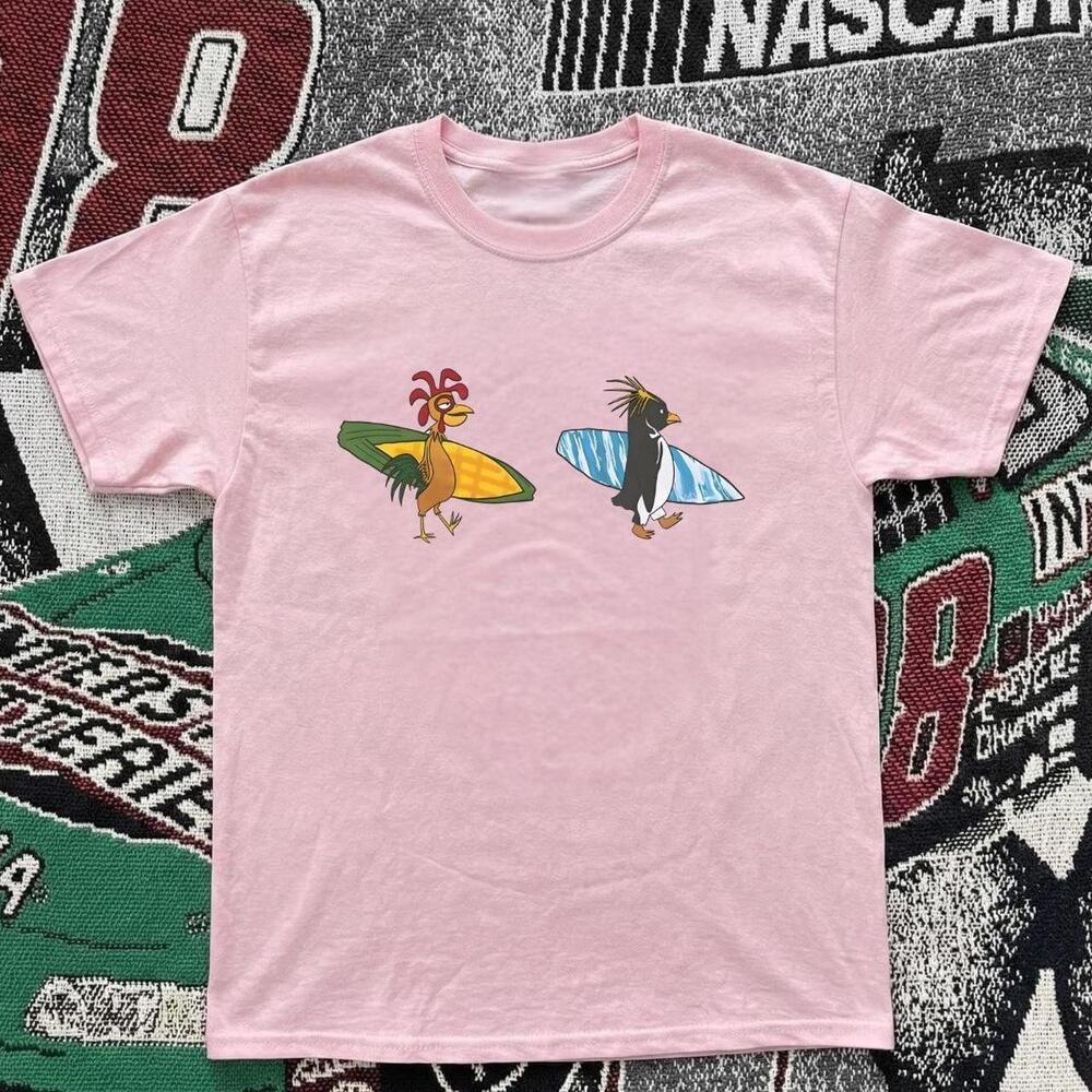 And Yellow Chicken Surfing Surfboard T Shirt